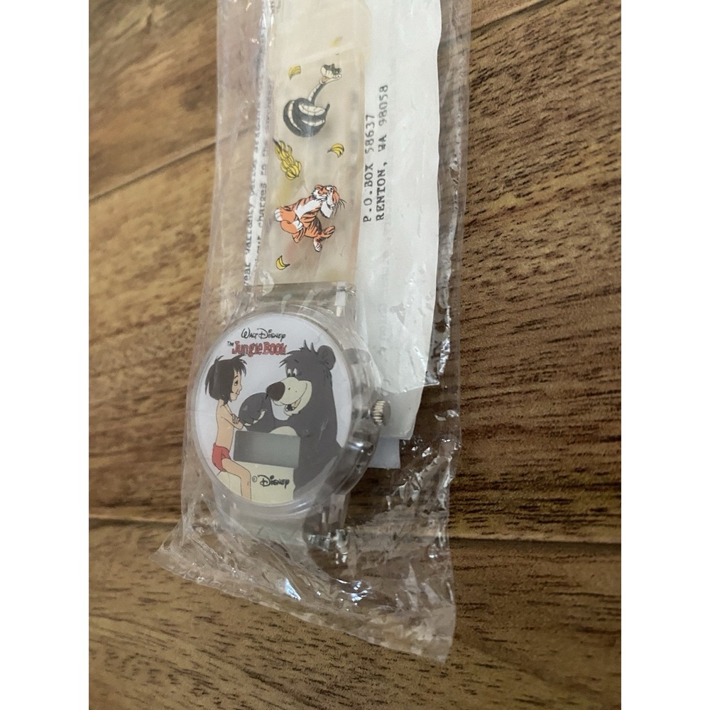 Vintage 1990 Disney Jungle Book Digital Watch Sealed Promo Mowgli Untested - Picture 4 of 7